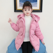 女童公主棉服儿童羽绒棉衣韩版中长款棉袄加厚冬装保暖长外套