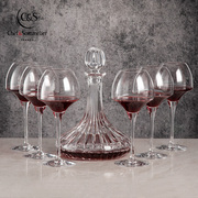 法国弓箭cs进口红酒杯水晶高脚杯，欧式高档家用葡萄酒杯醒酒器套装