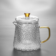 锤纹玻璃煮茶壶耐热泡花茶壶家用耐高温加厚茶水分离泡茶器茶具