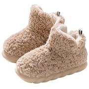 毛毛棉拖鞋女冬季外穿2023保暖踩屎感室内家居家用防滑月子鞋