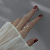 珍珠戒指女小众设计黄金，高级感冷淡风，复古气质时尚个性食指指环