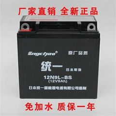 摩托车三轮车通用12V9A免维护干蓄电池GN125EN125银豹太子等