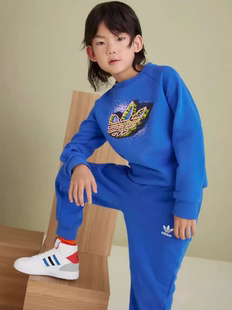 Adidas阿迪达斯 三叶草 儿童运动休闲保暖套装 H25267 GN4211