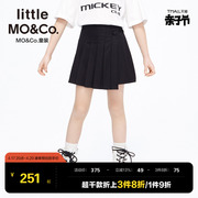 little moco童装女童百褶裙半身裙裙裤裙子儿童半裙中大童短裤