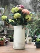 陶瓷水罐装饰插花瓶  大容量冷水壶 创意客厅花罐桌面花插摆件
