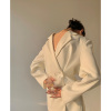 PAPERLLL高级设计感白色西装外套女春秋炸街2023小众西服上衣