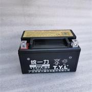 摩托车统一力电池12v电池踏板车YTX7A-BS电池12v7a鬼火摩托车电瓶