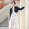 汉如初原创水墨汉服女中国风改良日常汉元素短裙子两件套套装春秋
