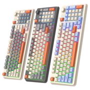 炫银狐k820游戏，有线键盘鼠标套装俄文俄语，三拼色发光电脑键盘跨境