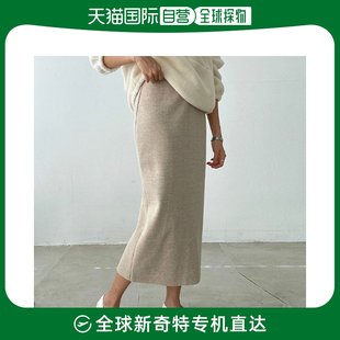 韩国直邮tankus女士h线条，后片开叉，针织衫长款裙子