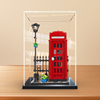 亚克力展示盒适用乐高21347伦敦红色，电话亭积木模型透明防尘罩