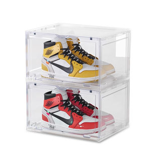 网红鞋盒aj球鞋收纳盒透明防氧化墙鞋柜亚克力收藏装鞋子收纳神器