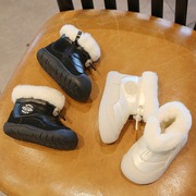 秋冬宝宝雪地靴男童加绒棉鞋婴儿学步鞋子软底0一1岁婴
