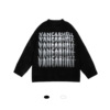 曼坤-8905欧美男式毛衣暗黑系美式街头字母宽松情侣款羊毛衫