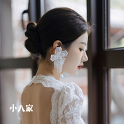 超仙优雅铃兰花朵流苏耳饰韩式婚纱，礼服百搭耳环，新娘跟妆结婚配饰