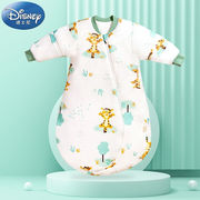 迪士尼宝宝（DisneyBaby）婴儿睡袋秋冬款纯棉纱布透气宝宝一体睡