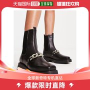 香港直邮潮奢 river island 女士“River Island” 锁链拼接靴子(