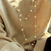 珍珠装饰项链女毛衣，链2024网红春夏，长款轻奢小众大气高档