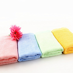 4条装竹纤维薄款柔软细腻成人洗脸毛巾婴幼儿童竹炭毛巾方巾面巾