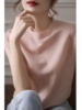 粉色针织短袖女薄款小包肩镂空蝙蝠衫甜美气质木耳边蕾丝上衣女春