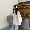 2023秋冬短款宽松立领仿羊羔毛外套毛绒保暖棉衣女学生加厚