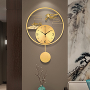 纯铜挂钟客厅装饰家用时尚挂墙餐厅创意艺术网红摆钟现代钟表