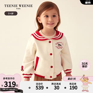 TeenieWeenie Kids小熊童装女宝宝23年款秋季海军风棒球服外套