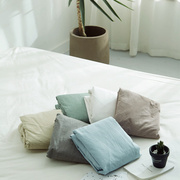 水洗棉色双人床笠单件简约棉床单素色，棉单人保护床罩单品