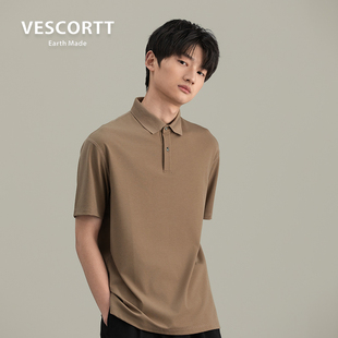 VESCORTT PROVISCOSE®再生环保系列 夏季男款透气短袖Polo领T恤衫