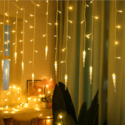 led冰条灯冰锥灯串圣诞，橱窗房间节日装饰灯，满天星彩灯闪灯窗帘灯