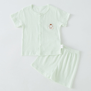 婴儿短袖套装纯棉夏季薄款家居服睡衣，分体衣服男女宝宝夏装内衣