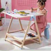 木质儿童画板小孩宝宝家用黑板支架式，磁性水笔可擦学写字白板