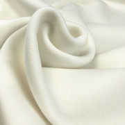 尊贵纯白色进口高端双面，羊绒布料秋冬加厚大衣，服装面料羊毛呢料
