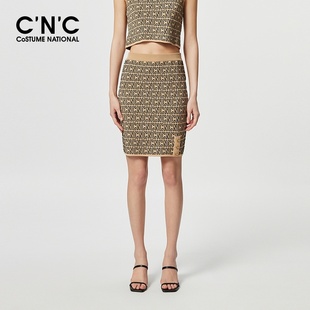 商场同款cnc品牌，女装2024夏季针织包臀半身裙#812f2q1012