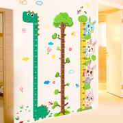 可移除墙贴儿童房客厅卡通，宝宝量身高尺，墙面装饰贴画动物身高贴纸