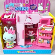 粉红兔商超过家家女孩，冰箱玩具防真厨具，电动声光儿童生日礼物