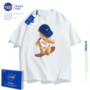 nasa联名纯棉短袖，t恤男女同款2023夏季美式半袖情侣装上衣潮