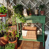 法式乡村做旧实木园艺户外花架，阳台桌子杂货，花园桌复古书桌置物架