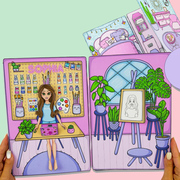 儿童手工书3fd立体折纸趣味剪纸套装小女孩手工制作diy材料包玩具