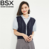 BSX毛衣女装镂空毛织V领开胸无袖背心针织衫 18353001