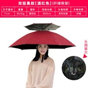 头戴式带头上的伞帽折叠户外伞垂钓雨伞帽子雨晴两用伞大号斗