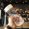 韩版运动简约塑料水杯男女学生，便携防漏情侣，创意清新透明随手杯子