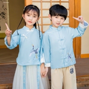 儿童汉服套装夏季男童国学服女童古装班服幼儿园演出服小学生校服