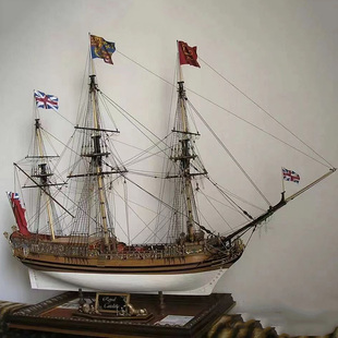 150木质帆船模型材料，法国皇家卡洛琳号，船模皇家卡罗里号拼装套件