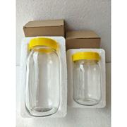 圆形玻璃蜂蜜瓶泡沫盒空瓶子500g 1000g1斤二斤装酱菜罐头密封