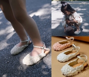 希腊BABYWALKER春夏3D花朵凉鞋真皮公主单鞋女童鞋小童鞋