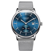简约手表防水士商务皮带手表，瑞士镂空超薄全自动机械表男