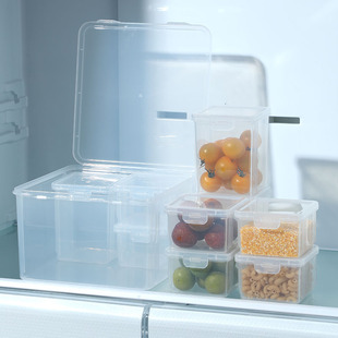 筐带盖蔬收纳篮冷冻小号，迷你果3盒冰箱，收纳盒保鲜盒大容量透明个