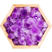 天然紫水晶晶簇原石矿石标本，摆件碎石消磁石头香薰扩香石宝石镶嵌