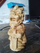 四川南充木雕吞口老爷神像，来料来图加工定制各种木雕